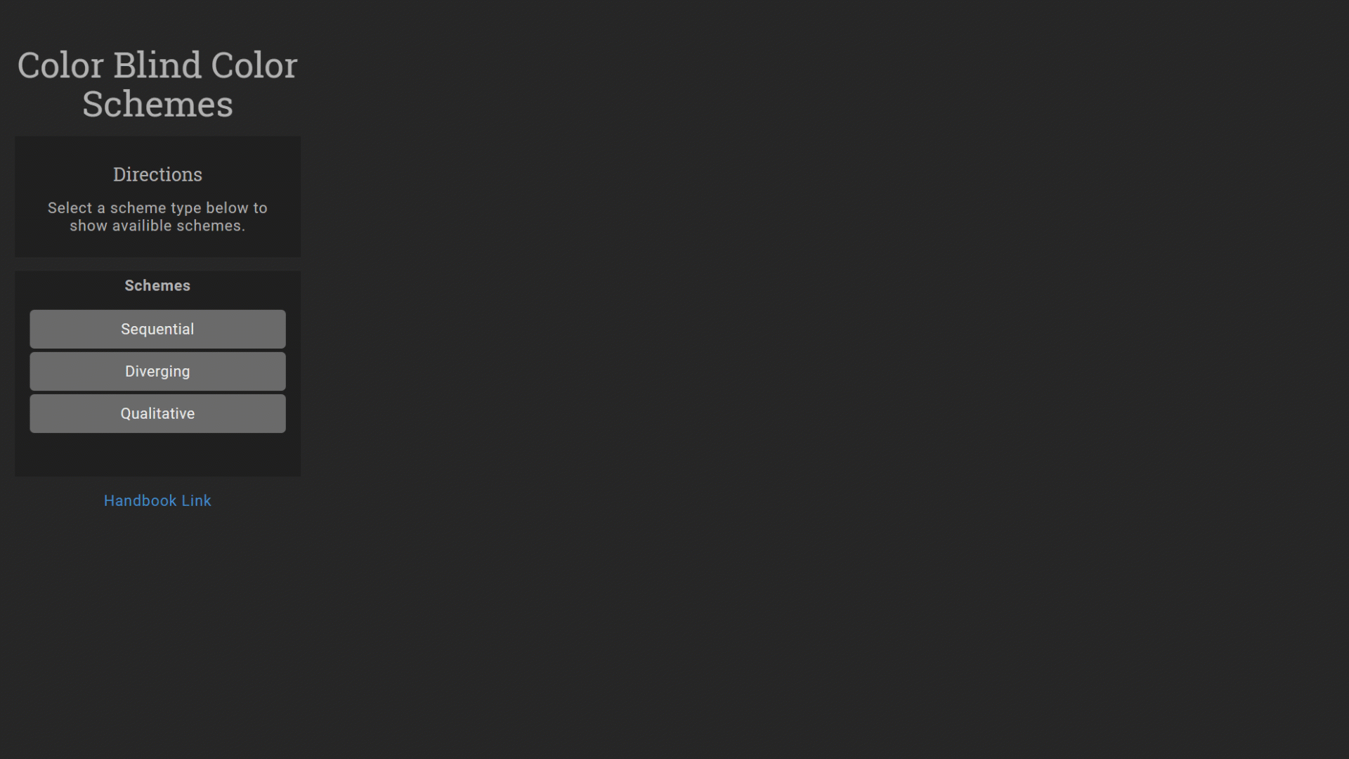 Color Blind Color Schemes visualization showing hue, lightness, and saturation represented as circle size, revealing patterns in accessible color combinations